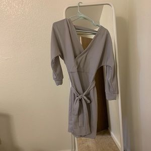 Grey wrap dress